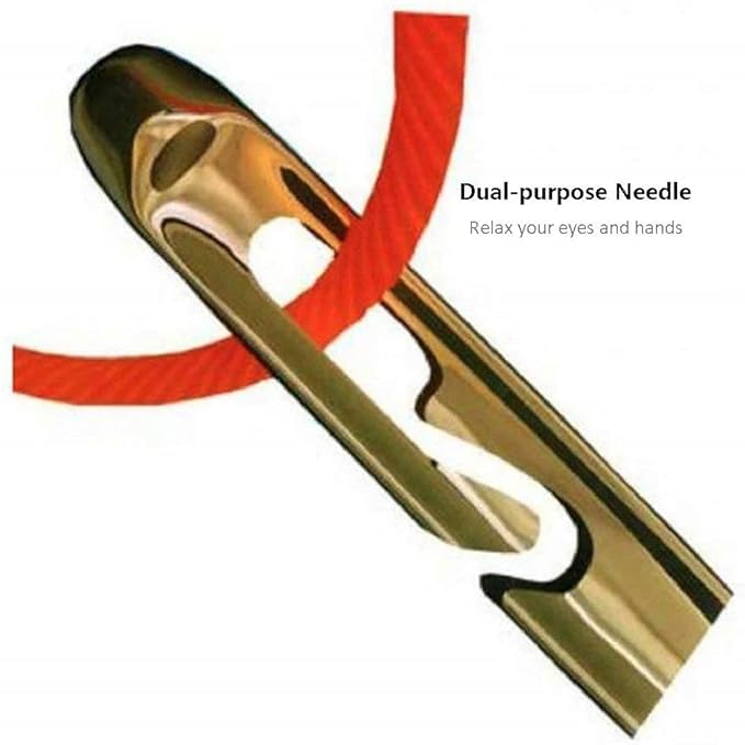 Tiny Deal Self Threading Needles Pack of 12 (Silver, 3 Different Sizes Needles Set) - Image 1