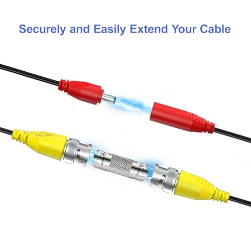 Aiwixen 8 Pack 50ft/15M Video Power Cable, BNC Extension Security Camera Cable Wire for CCTV Surveillance DVR System, Included 16 x BNC Connectors and 100pcs Cable Clips - Image 4