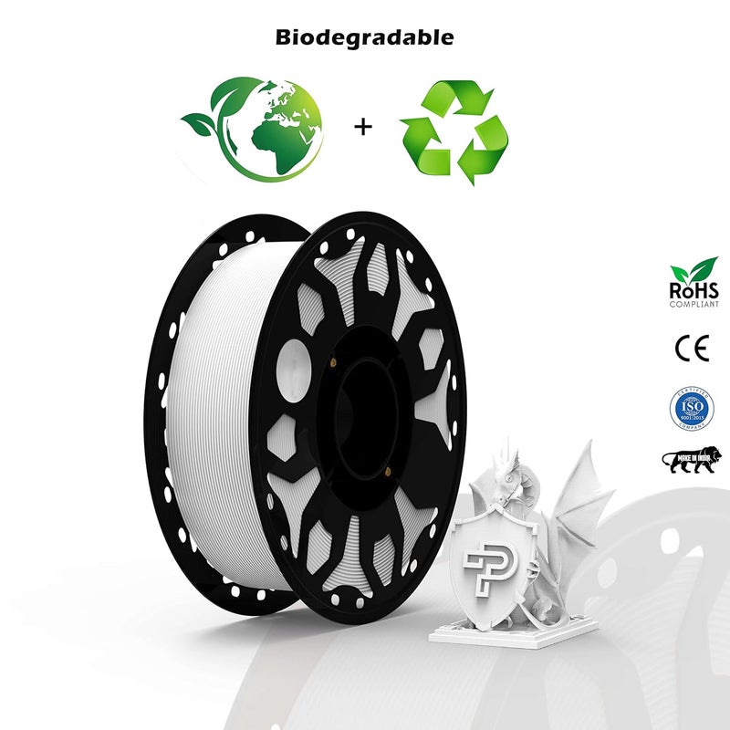 Protomont TECHNOLOGIES فيلا مونت 1.75 مم خيوط طباعة ثلاثية الأبعاد PLA بريميوم بلس متوافقة مع معظم طابعات FDM (أبيض) - Image 4