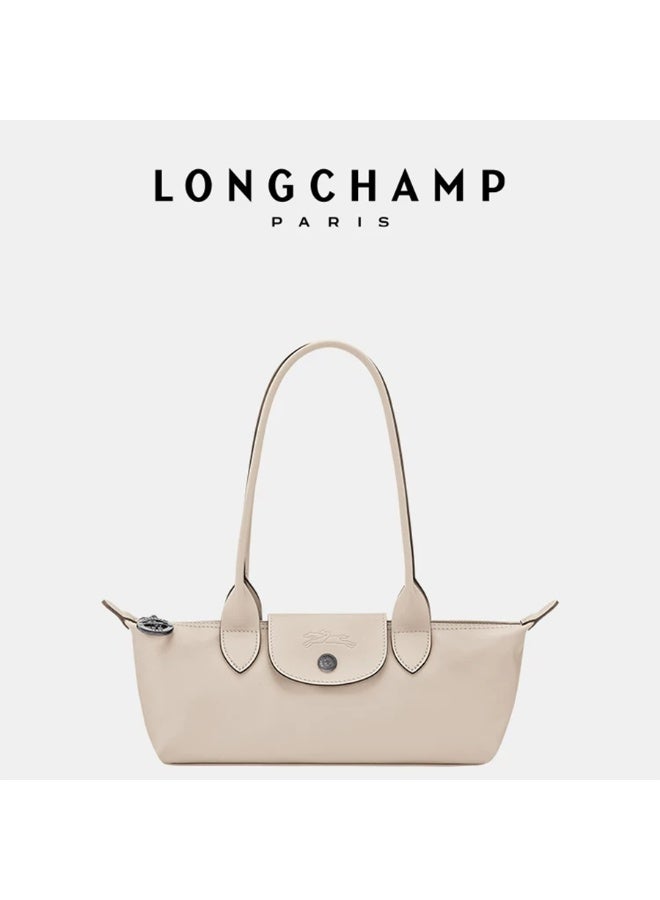 Longchamp Minimalist Long-Handle Dumpling Shoulder Bag, Off-White - Image 1