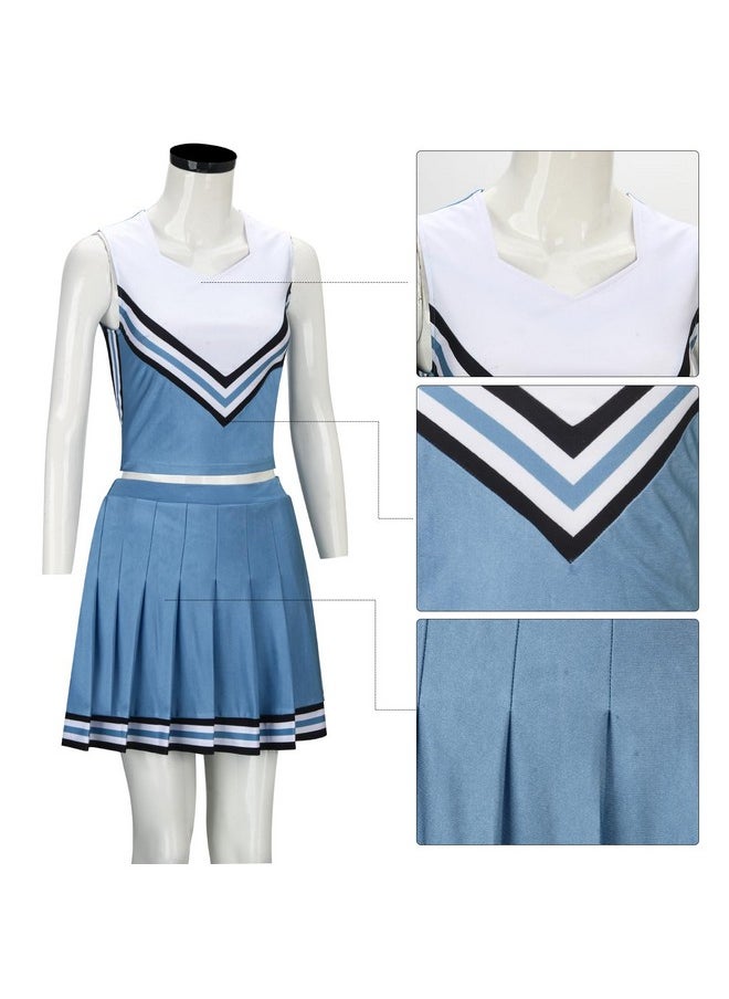 FOGHORN - Women Girls Cheerleader Costume Olivia Cheerleading Outfit Teens Top Skirt Halloween Costume (Medium) - Image 1