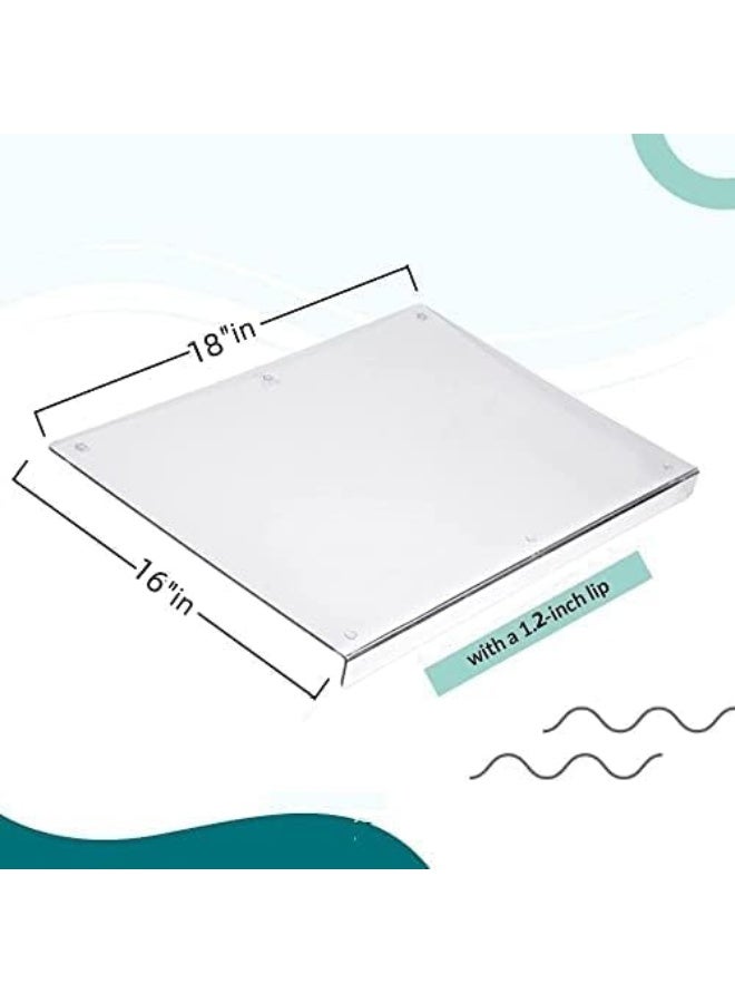 TPGP Acrylic Cutting Boards For Kitchen Counter, Clear Chopping Board Non Slip Cutting Boards For Kitchen Cutting Board With Lip For Counter Countertop Protector Home Restaurant  - Image 4
