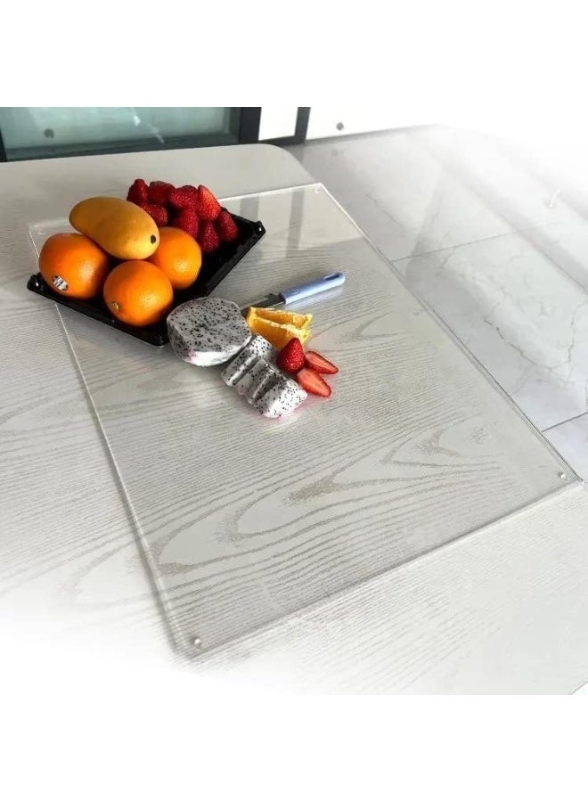 TPGP Acrylic Cutting Boards For Kitchen Counter, Clear Chopping Board Non Slip Cutting Boards For Kitchen Cutting Board With Lip For Counter Countertop Protector Home Restaurant  - Image 3