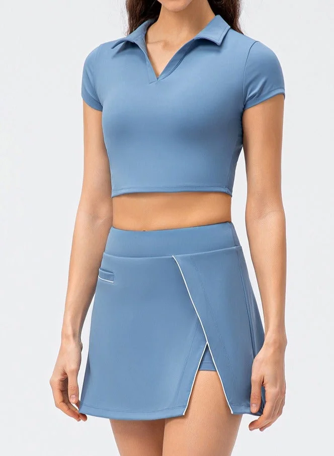 SVL SVL Court Confidence Skirt with Inner Shorts Serene Blue