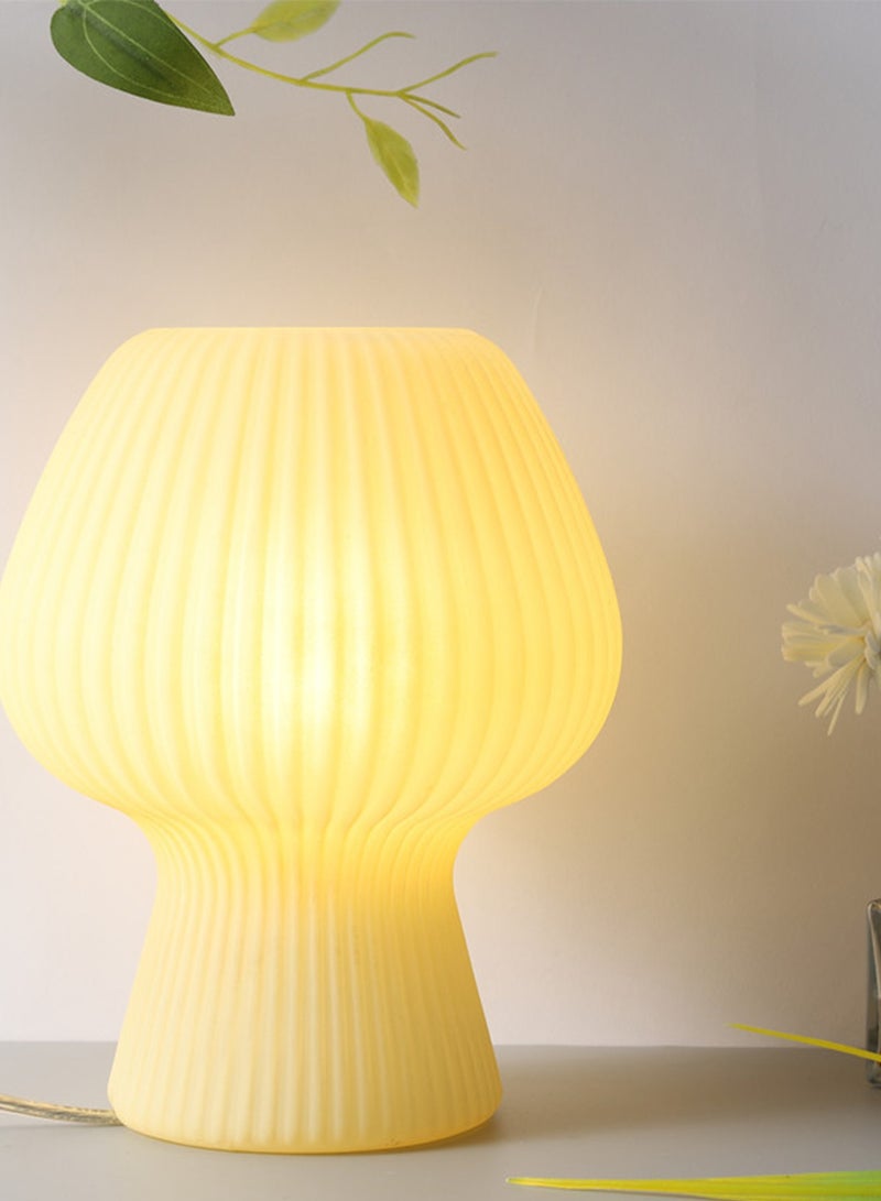 Sharpdo مصباح طاولة توليب، 3 أوضاع سطوع قابلة للتعديل، مصباح زجاجي لطاولة السرير، مصابيح ليلية، مصباح صغير لطاولة النسيان لتزيين المنزل، الدراسة، المعيشة، غرفة النوم، هدية، لمبة مضمنة (D15cm*H19cm) - Image 4