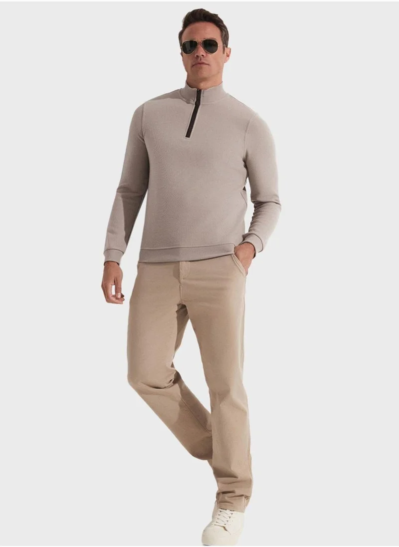جون Essentail Half Zipper Sweatshirt