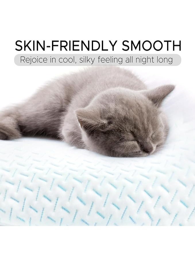 وسادة جسم للبالغين – وسادة سرير طويلة وناعمة، ميموري فوم، غطاء قابل للإزالة والغسل، وسادة نوم جانبية للحمل على شكل بجعة 49 إنش – أزرق بارد - Image 5