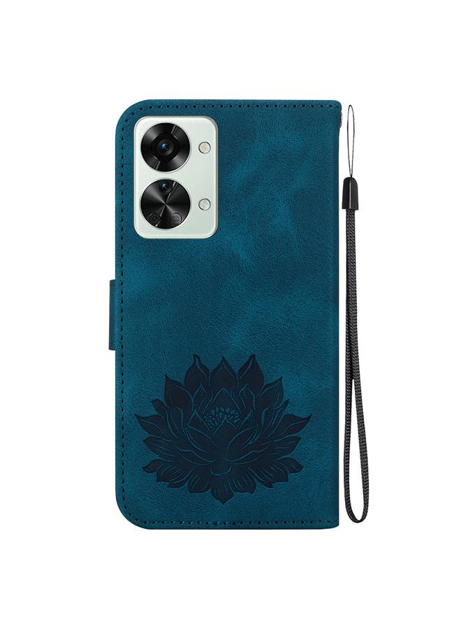 erorex Case For OnePlus Nord 2T Lotus Embossed Leather Phone Case  - Image 3