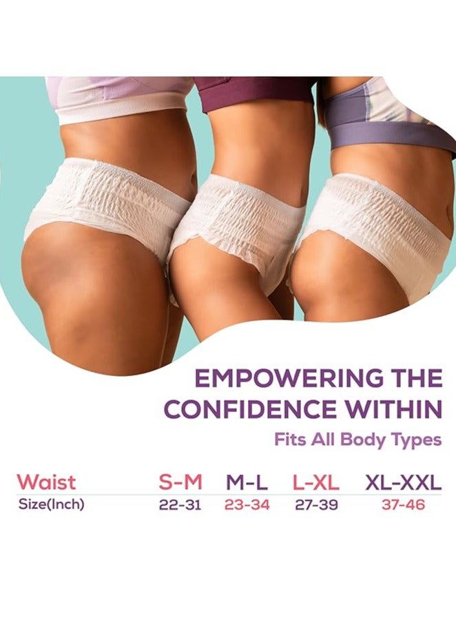 عشية أي وقت مضى سراويل داخلية EverEve فائقة الامتصاص للاستعمال مرة واحدة، مقاس S-M، عبوة من 10 قطع، 0% تسريبات، حماية صحية للنساء والفتيات، وسادات توصيل الأمومة، حماية 360 درجة، استخدام بعد الولادة وأثناء الليل، تدفق كثيف - Image 5