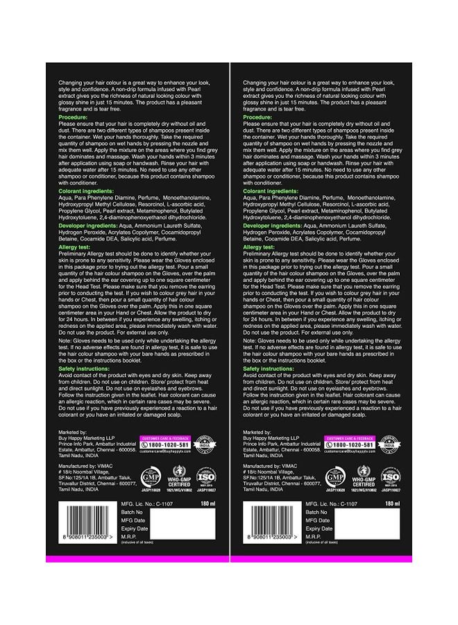 VIP Hair Colour Shampoo, Pack Of 2 Multicolour 0.8 x 0.7 x 2inch - Image 2