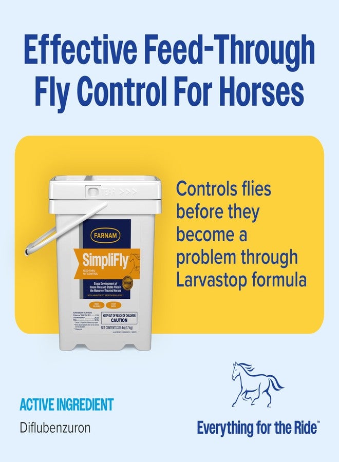 Farnam SimpliFly Feed Through Fly Control Daily Supplement for Horses, 3.75 lb, EPA Approved Palatable Pellets, Prevents Stable Flies in Manure and Break and Prevents the Fly Life Cycle, 60 Day Supply - Image 3