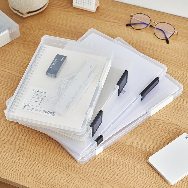 Japan A4 File Box Office A5 Bill Finishing Box File Box Folder Certificate Certificate Specification Storage Box - Image 3