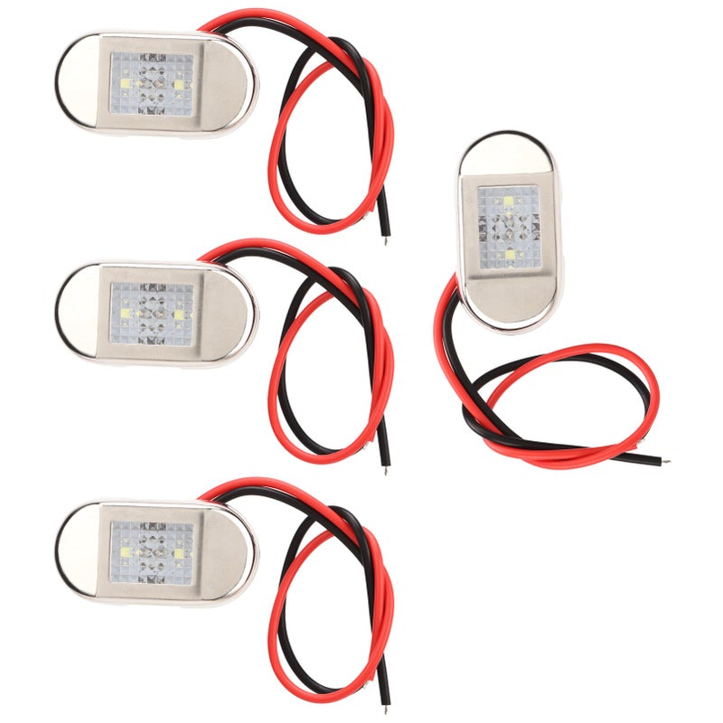 مصباح علامة جانبية LED 12 فولت ومقاوم للماء برتبة IP68 - مصباح إضاءة واضح طويل الأمد ب6 حبات LED فائقة اللمعان للشاحنات والمركبات المقطورة واليخوت والمركبات الرحلية المحمولة والمركبات التخييمية والشاحنات الصغيرة والقوارب - Image 4