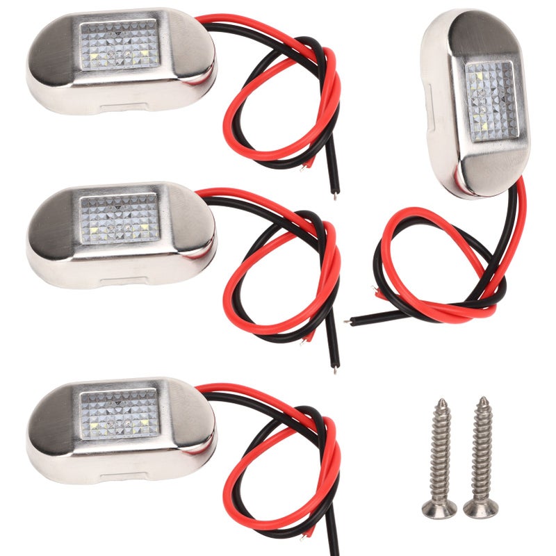 مصباح علامة جانبية LED 12 فولت ومقاوم للماء برتبة IP68 - مصباح إضاءة واضح طويل الأمد ب6 حبات LED فائقة اللمعان للشاحنات والمركبات المقطورة واليخوت والمركبات الرحلية المحمولة والمركبات التخييمية والشاحنات الصغيرة والقوارب - Image 1