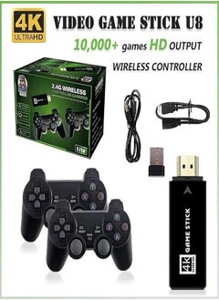 Generic Game Console 4K HD Video Game Console 2.4G Dual Wireless Controller, Classic 64GB Retro TV Game Console 10000 Game Stick  - Image 3