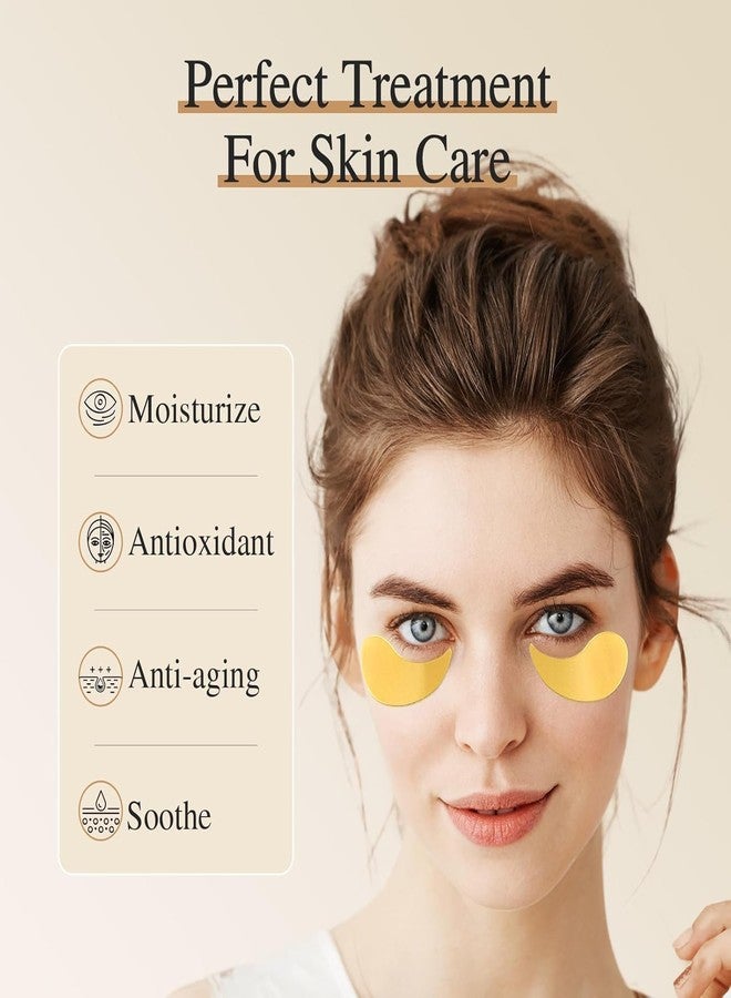 كان برنسيس لصقات كانبرينسيس للعين - 60 قطعة - قناع للعينين من الذهب عيار 24 قيراطًا - علاج انتفاخ العين والهالات السوداء، تقليل أكياس تحت العين وتنعيم التجاعيد، ضمادات للعناية بالبشرة | قناع لاصق هيدروجيل لعلاج جفاف العين. - Image 2