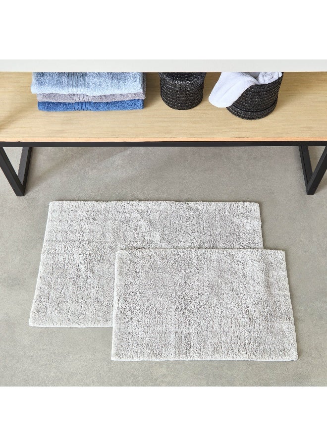 Home Box مجموعة حصير الحمام من قطن فيسكوز 2 قطعة 80 × 50 سم - Image 1