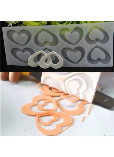 BAKING SET Baking Set Garnish Mould 6 diffrent Shape Pattern Garnishing Sheet Cake Decoration Silicone 6 PC Combo Garnishing Mould 6 PC1  - Image 5