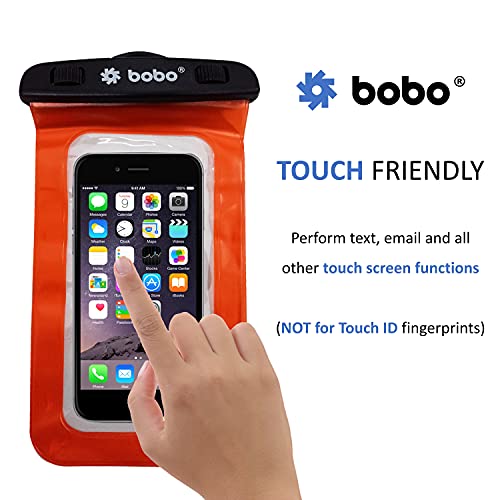 BOBO Universal Waterproof Pouch (Big Size) Cellphone Dry Bag Case for Smartphone – Orange (Pack of 1) - Image 5