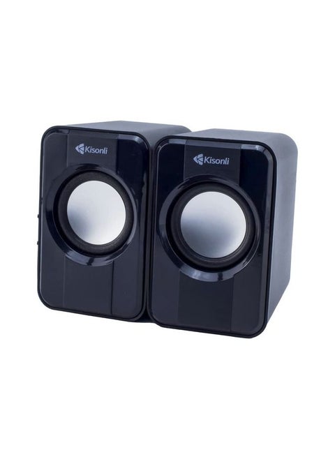 Kisonli SPeaker 2.0 Multimedia USB Powered And Volume Control Speaker Suitable for Laptop Desktop S-444