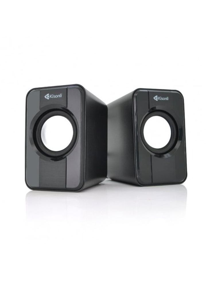 Kisonli SPeaker 2.0 Multimedia USB Powered And Volume Control Speaker Suitable for Laptop Desktop S-444