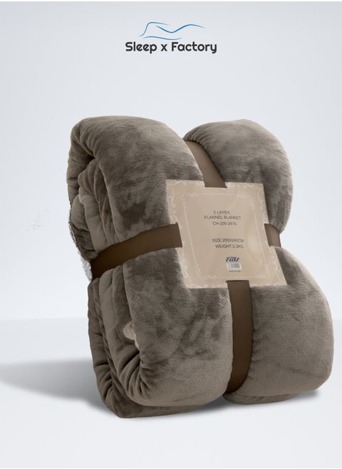Double Sided Velvet and Fur Blanket