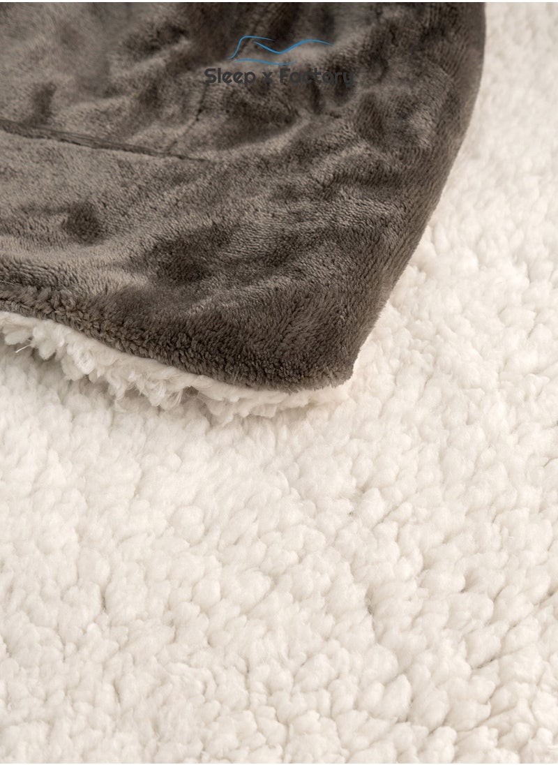 Double Sided Velvet and Fur Blanket