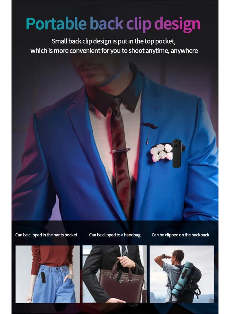 ZetRA 1080P Sport Hiking Mini Camera HD 1080P 64GB Pen Cam Night Vision Micro Camcorder Bodycam DV Video Recorder Home Office Security - Image 3