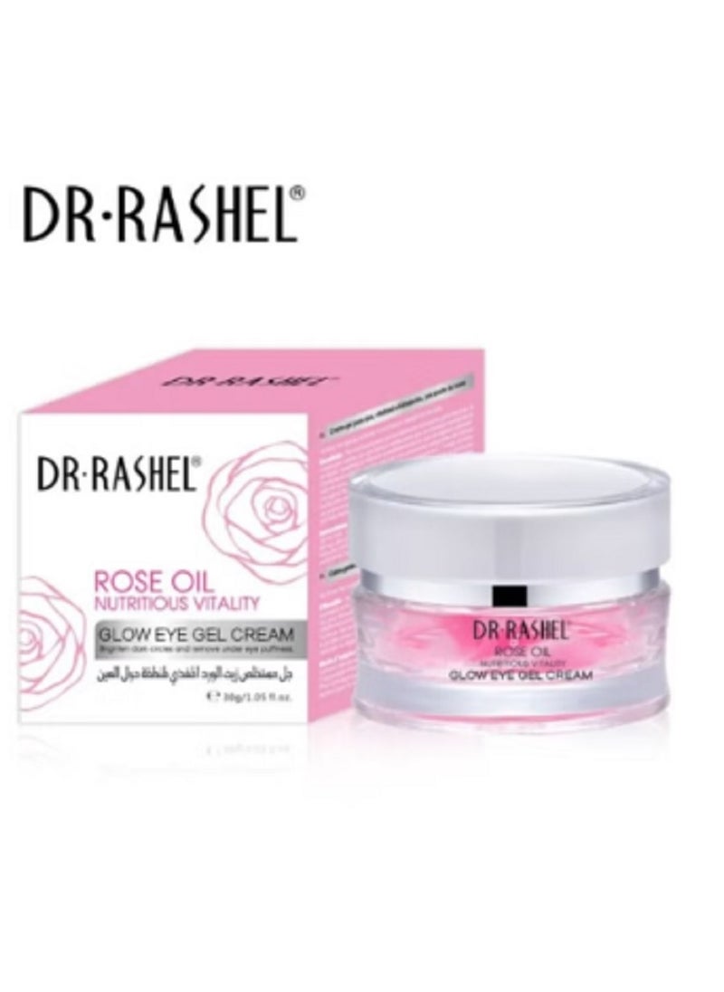 RASHELL Rose Oil Nutritious Vitality Glow Eye Gel Cream 30grams  - Image 1