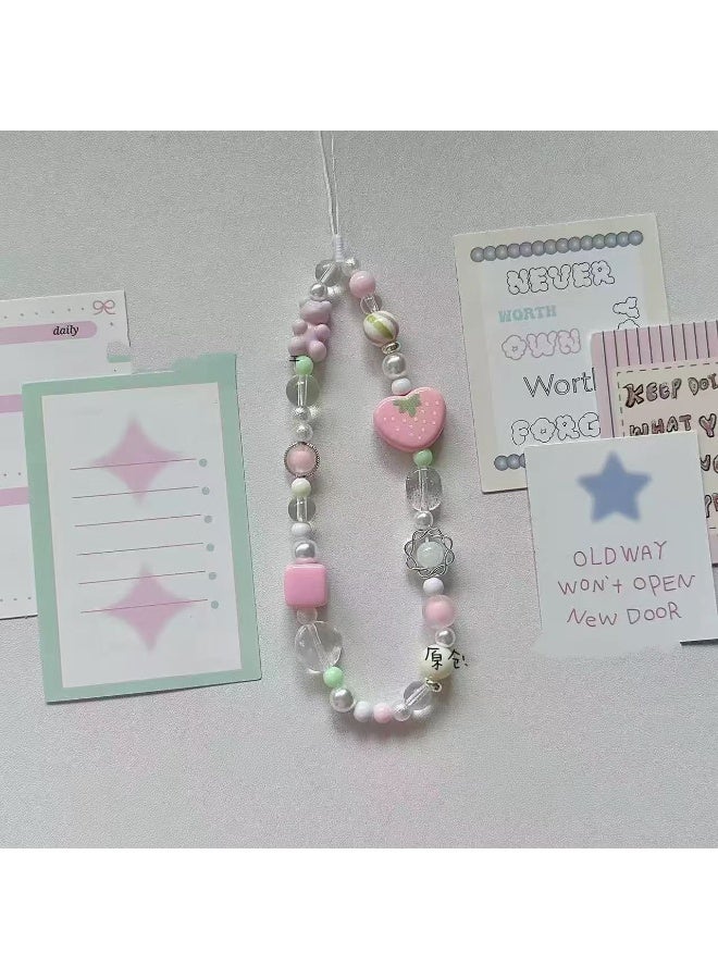 NIBEMINENT Phone Charm/ Chain Strap for Women Girls, Simple And Cute Cell Phone Case Lanyard Wrist Strap