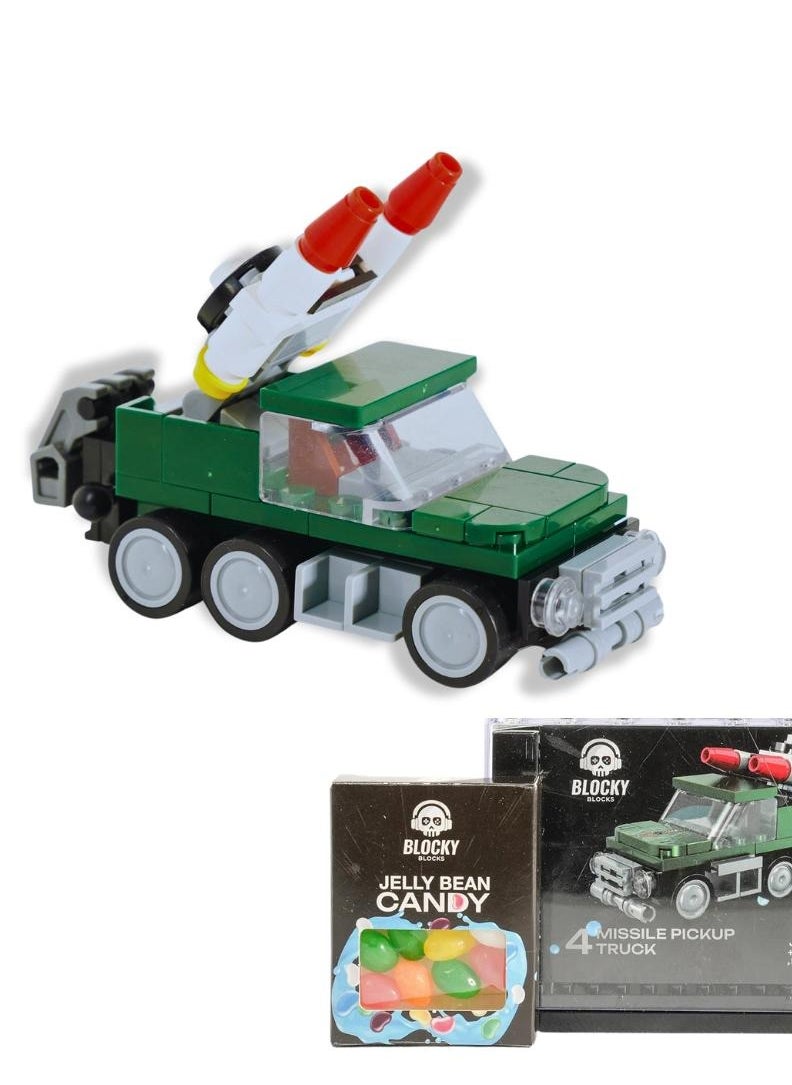 Blocky Blocks - Building bricks toy with jelly beans candy (04 Pick up Truck) - Image 1