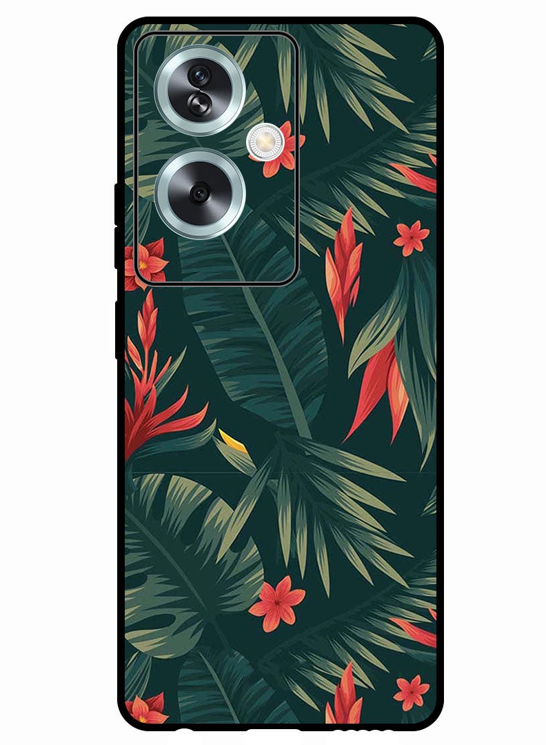 Theodor Protective Case Anti Scratch Shock Proof Bumper Cover For Oppo A2 Green Leaves - Image 1