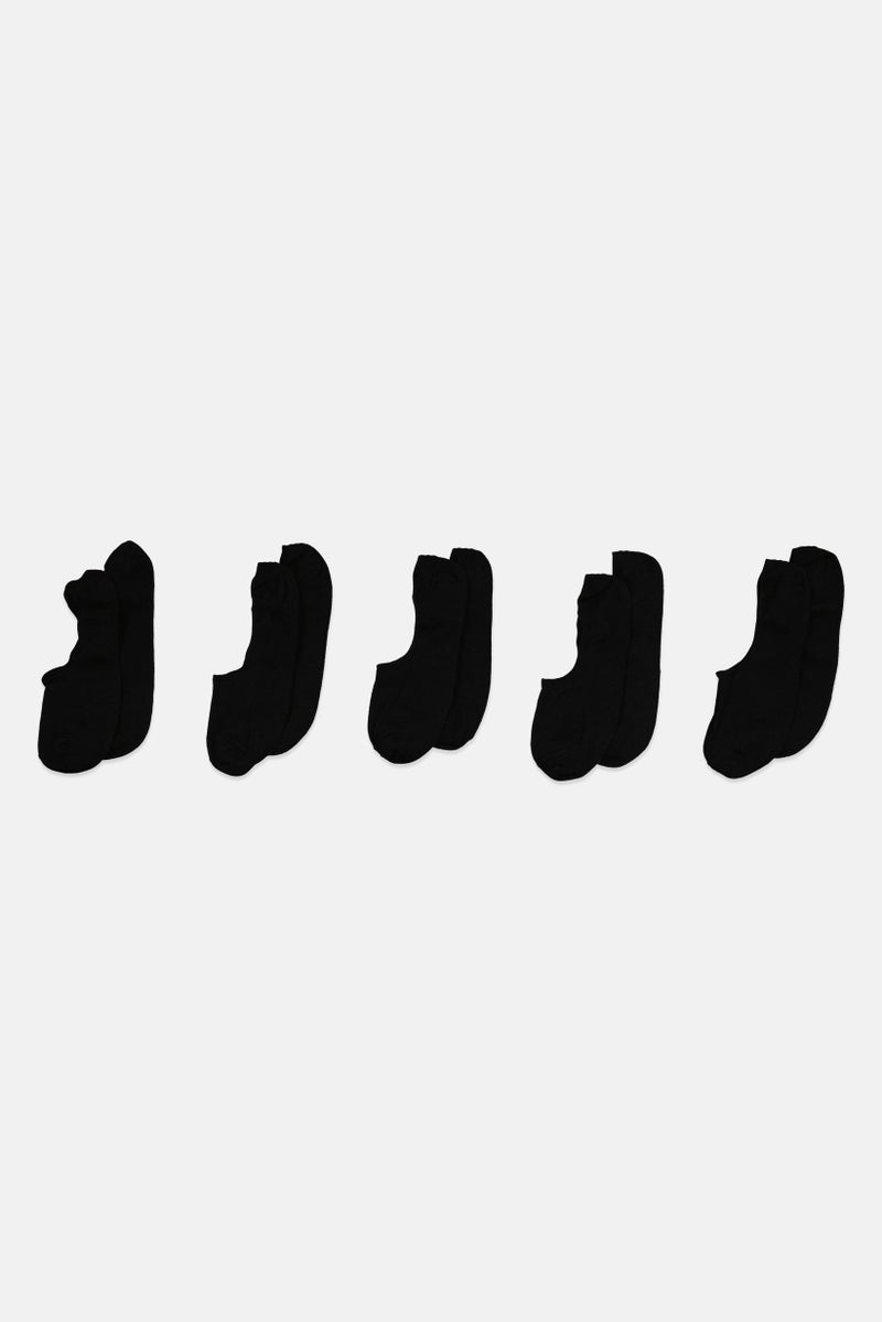 Jack Jones Men 5 Pair Plain Socks, Black - Image 1
