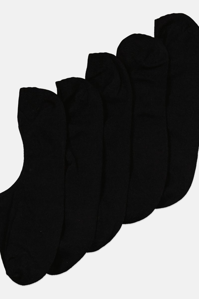 Jack Jones Men 5 Pair Plain Socks, Black - Image 2