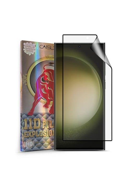 Edge to Edge Full Coverage 11D Nano Screen Protector Explosion-Proof By Caisles For Samsung Galaxy S23 Ultra Black