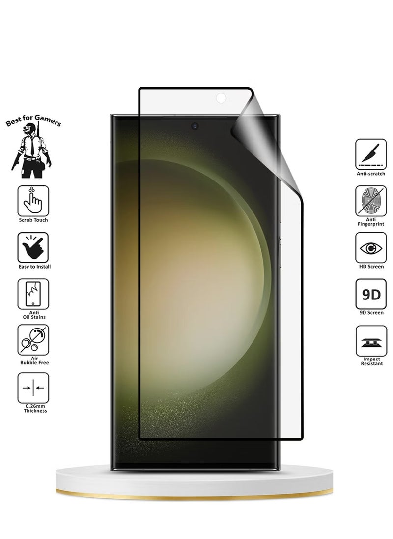 CAISLES - Edge to Edge Full Coverage 11D Nano Screen Protector Explosion-Proof By Caisles For Samsung Galaxy S23 Ultra Black - Image 1