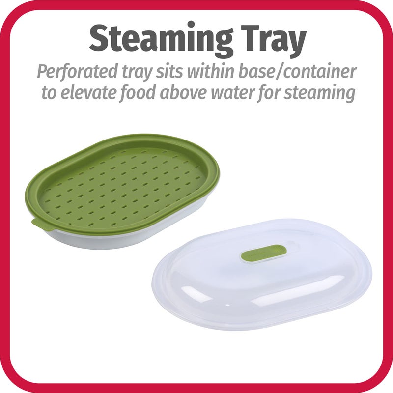 GoodCook Everyday Microwave Steamer â€“ Vegetable & Fish Cooker, Microwave Cookware Preserves Vitamins & Nutrients, Quick Dinner & Meals, Adjustable Steam Release Vent - Image 5