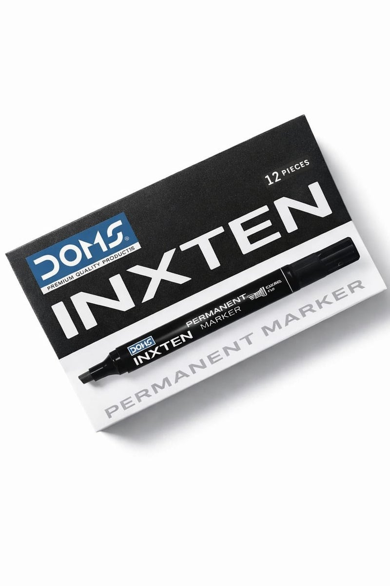 دومس قلم تحديد دائم من DOMS INXTEN جرافيت HB2 مع طرف ممحاة - عبوة من قطعتين، كتابة ناعمة وجريئة - Image 3