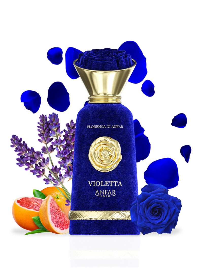 ANFAR 1950 VIOLETTA Pour Femme Extrait de Parfum,Bergamot, Orange, Grapefruit, Middle Notes: Rose, Litchi,FOR WOMEN,100ML - Image 2