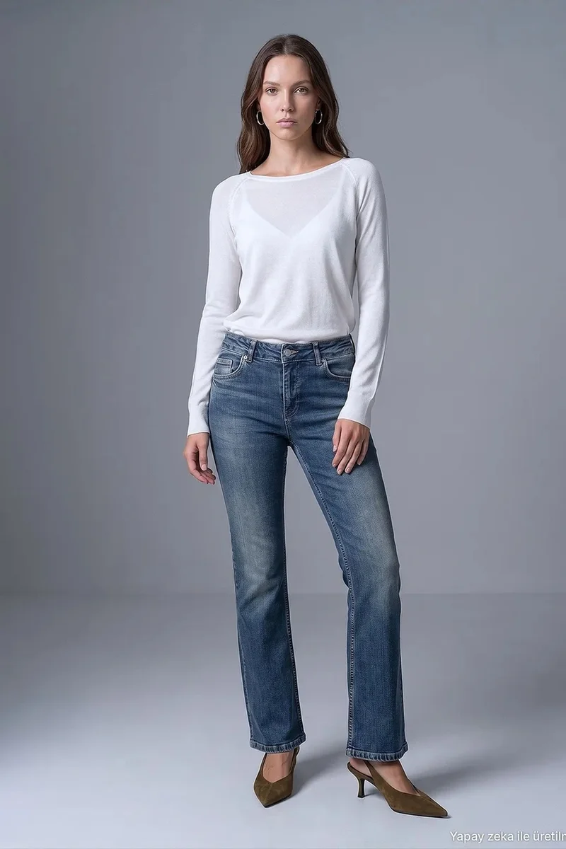 Dilvin Mid Blue Denim DILVIN Women's Jeans for Women | Best Price UAE