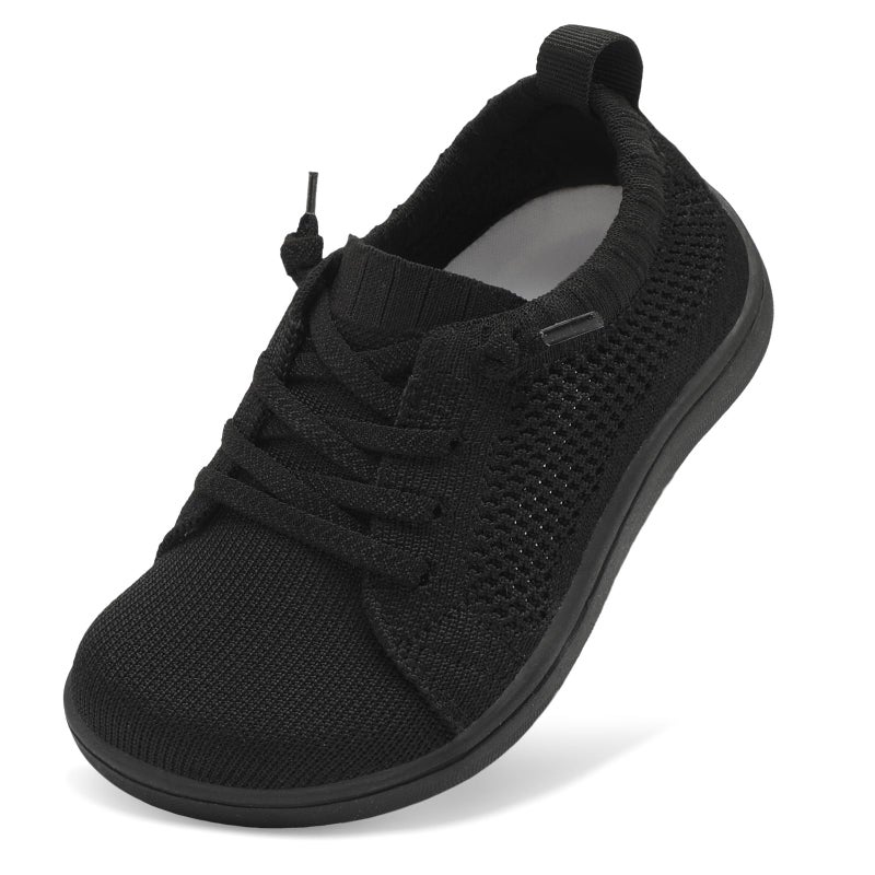 LeIsfIt Toddler Shoes Girls Boys Wide Shoes Kids Zero Drop Minimalist Sneakers Barefoot Slip on Tennis Sneakers Black 12 Little Kid - Image 1