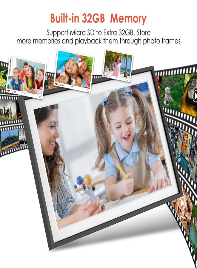 ICONLINK 10.1" WiFi Digital Frame - 1280x800 HD IPS Touch, 32GB, Auto-Rotate, Wall Mount - Instant Sharing & Smart Slideshow via App - Gift for Mom/Dad/Weddings/Birthday - Image 3