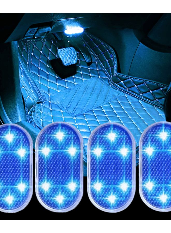 4pcs White LED Car Roof Lights Magnetic USB Rechargeable Starry Design - Image 4