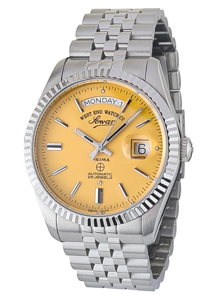 West End Watch Co - ساعة ويست إند واتش كو 25 جويلز 43 ملم صفراء للرجال 6868_10_3338N - Image 1