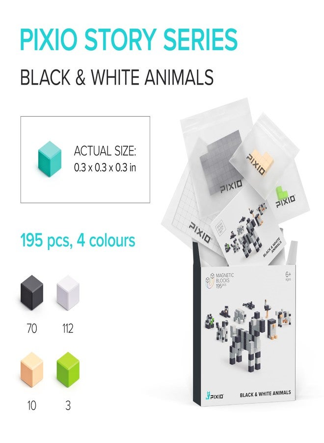 PIXIO Mini Magnetic Blocks & Magnetic Cubes for Kids - Tiny Magnets for Crafts, STEM Building Set, Sensory Learning Toys, Creative Construction Kit with Animal Figures, Ages 6+ - Image 3