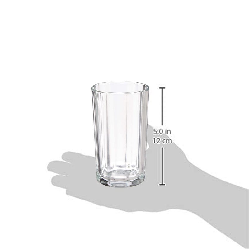 Brezzycloud Yeera Glass Ware Transparent Water Glasses Juice Glasses Beer Glasses Serving Glasses for Delicious Drinks Set of 6 T10FB 285ml - Image 2