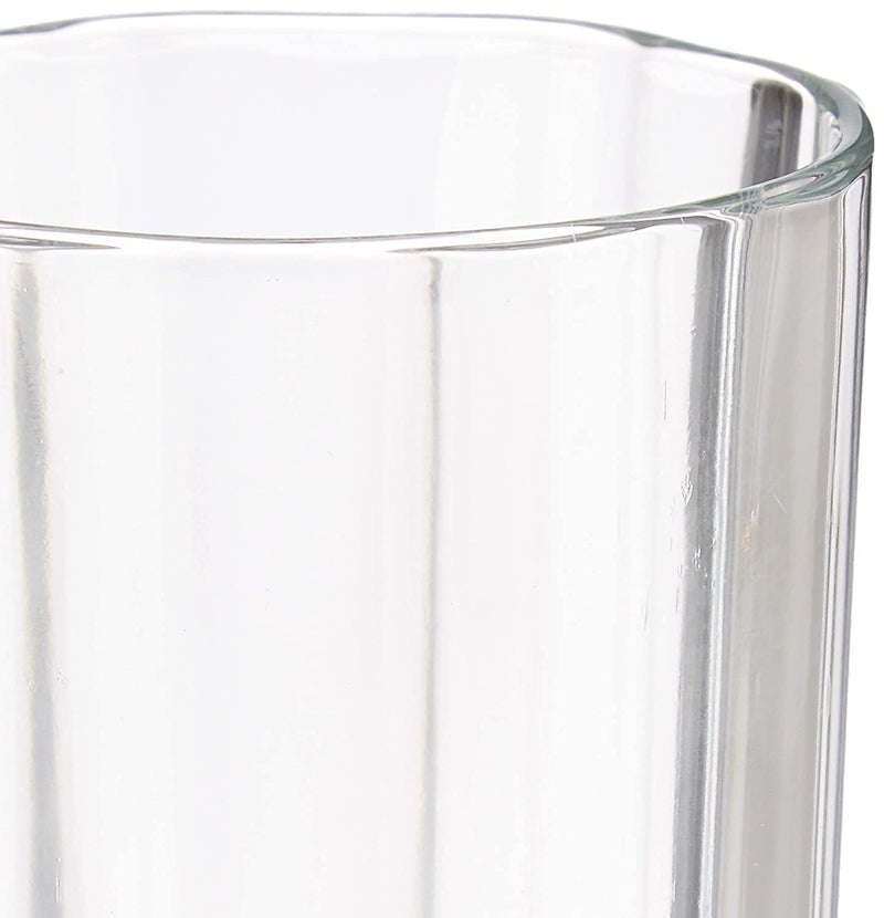 Brezzycloud Yeera Glass Ware Transparent Water Glasses Juice Glasses Beer Glasses Serving Glasses for Delicious Drinks Set of 6 T10FB 285ml - Image 3