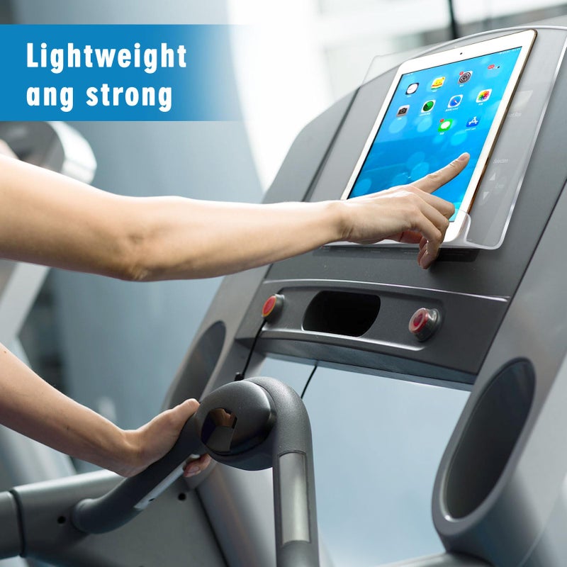 Qsxou Treadmill Tablet Holder, Exercise Bike Reading Stand,Acrylic Book Holder, Clear Acrylic Stand for Tablet, Magazines and Booksï¼ˆ8.5 * 9.5 * 2.8 Inches - Image 4