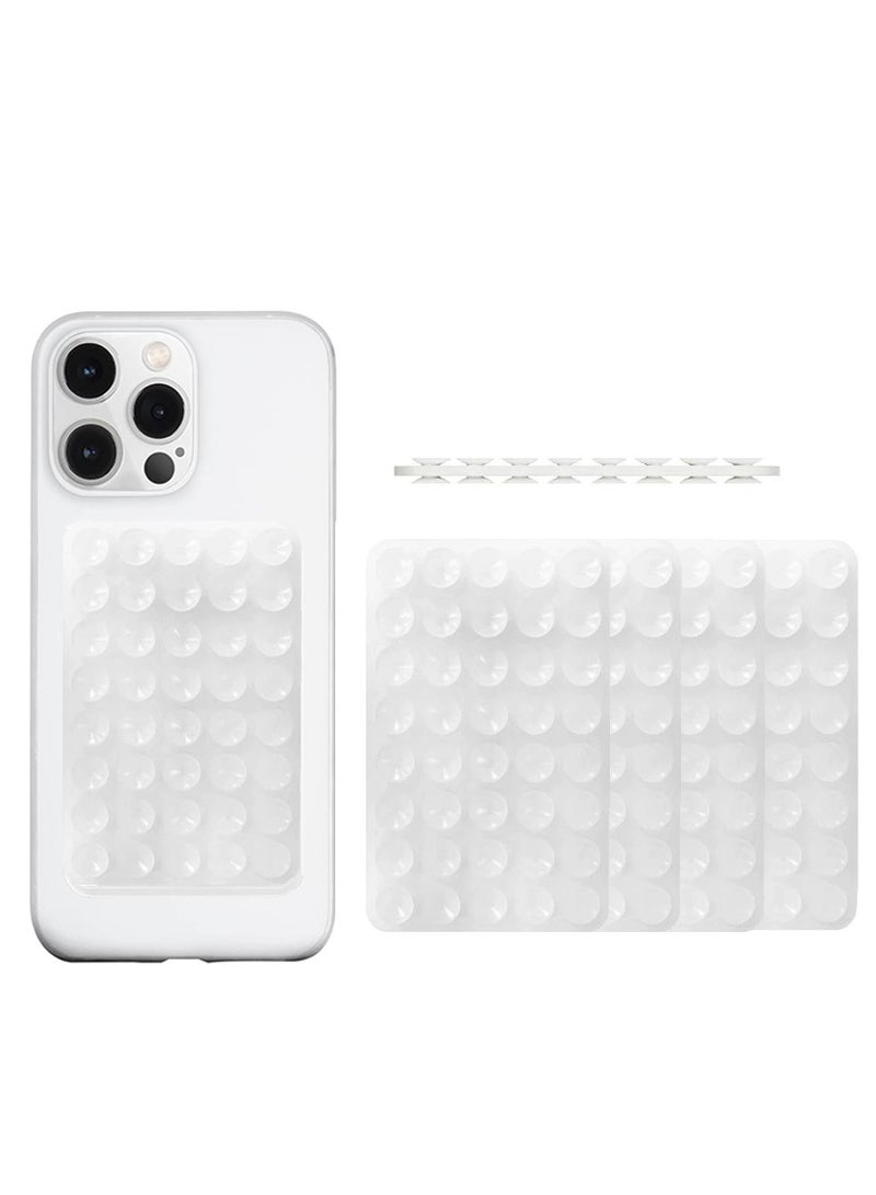 Generic 4 Pcs Silicone Suction Cup Phone Case Holder, Smartphone Silicone Adhesive Phone Accessories, Hands-Free Mirror Shower Selfie Phone Holder, (Clear)  - Image 1