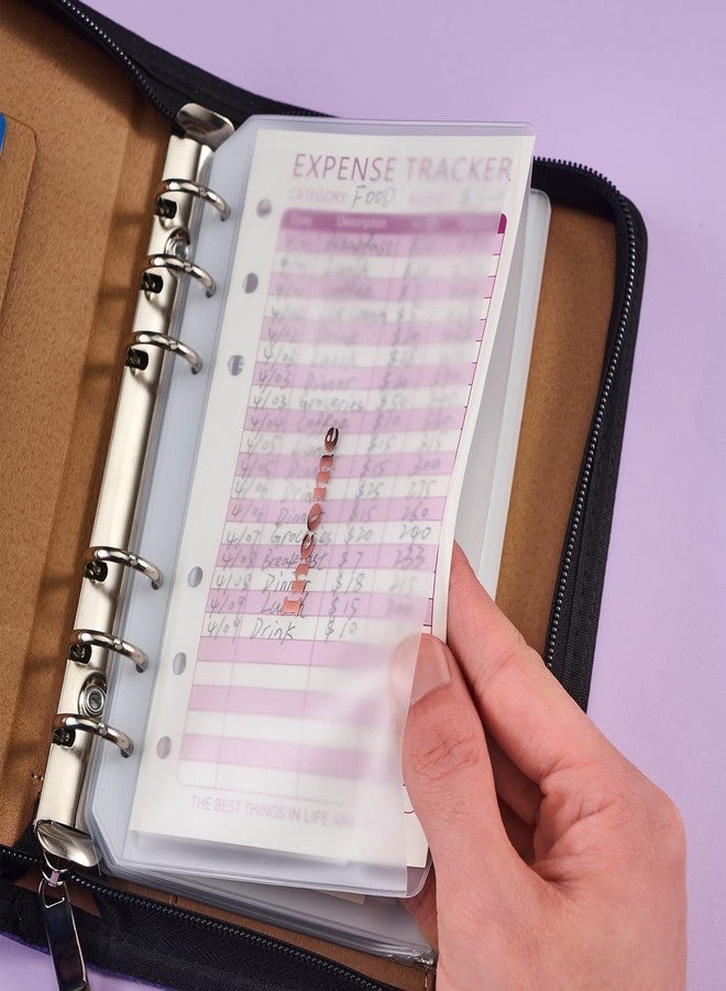 UMSICHT 30pcs A6 Binder Pockets with No Zippers, Zipless Budget Envelopes for Cash System, A6 Binder Pouch for 6 Ring Binder, Money Folder Organizer for Cash. - Image 4